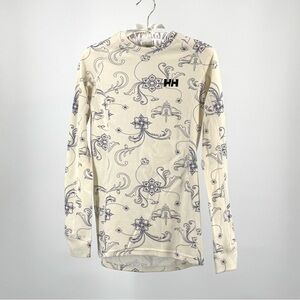Helly Hansen Wool Blend Floral Thermal Top Size M